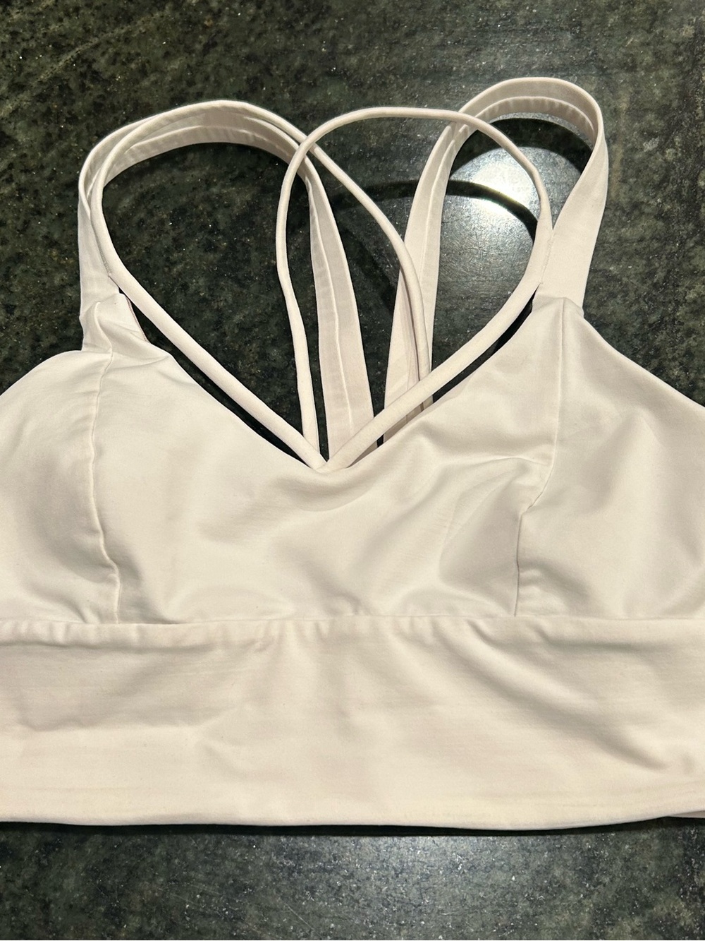 lululemon athletica Light Cream Strappy Low-Impact Sports Bra. Sz 4.     737